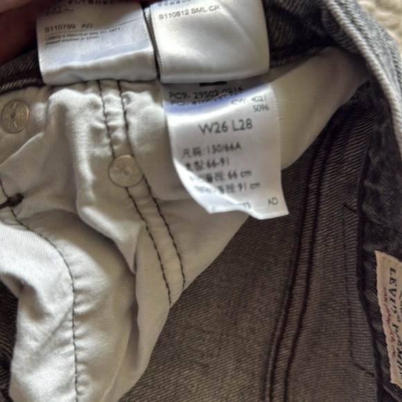 LEVIS 501 S Skinny 26W 28L - Picture 6 of 6